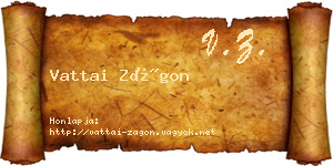 Vattai Zágon névjegykártya